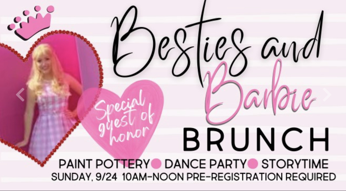 Tamp Barbie party at the Besties & Barbie brunch at the Pottery Patch Studio